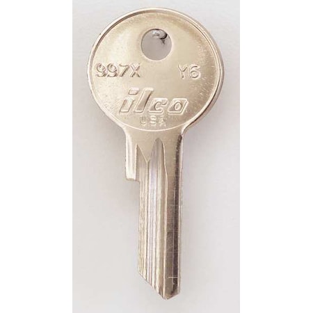 Key Blank, Brass, Type Y6, 4 Pin, PK10 MPN:997X-Y6