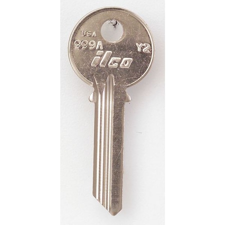 Key Blank, Brass, Type Y2, 6 Pin, PK10 MPN:999A-Y2