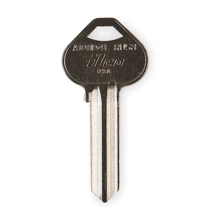 Key Blank, Brass, Russwin Lock, PK10 MPN:A1011D41-RU53