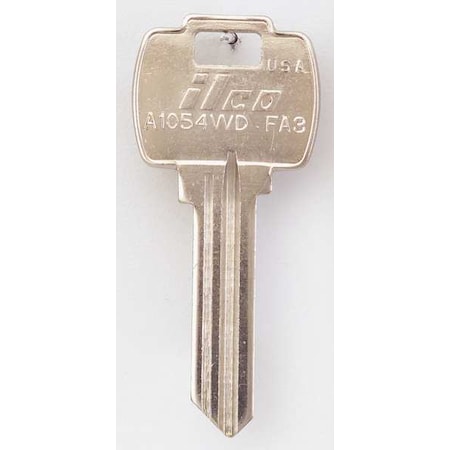 Key Blank, Brass, Type FA3, 6 Pin, PK10 MPN:A1054WD-FA3