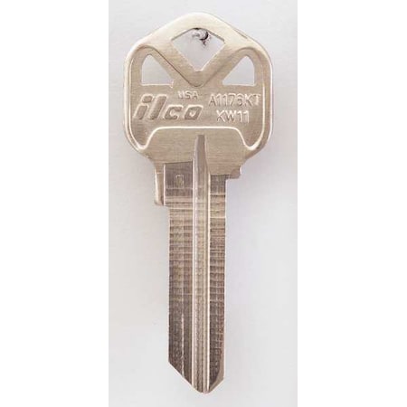 Key Blank, Brass, Type KW11, 6 Pin, PK10 MPN:A1176KT-KW11