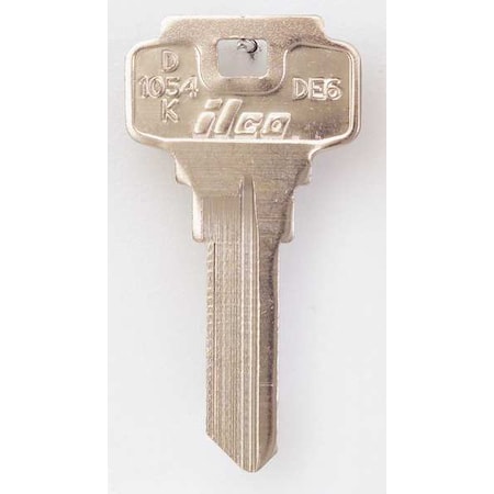 Key Blank, Brass, Type DE6, 5 Pin, PK10 MPN:D1054K-DE6