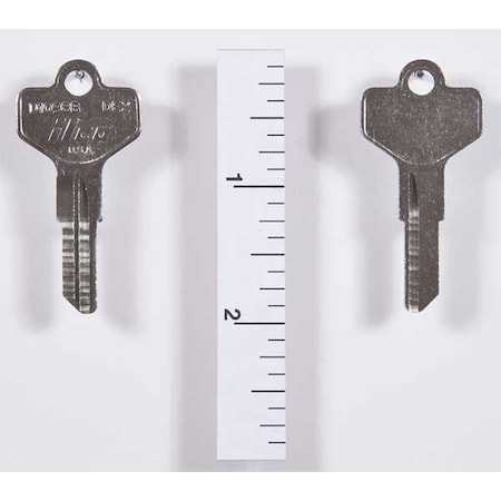Key Blank, DE2, Brass, PK10 MPN:D1098B-DE2