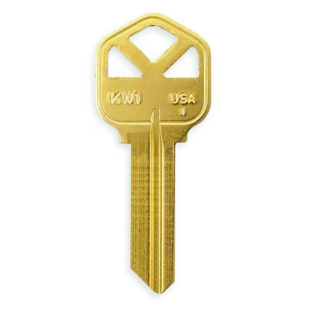 Key Blank, Brass, Type 1176, 5 Pin, PK50 MPN:KW1-BR