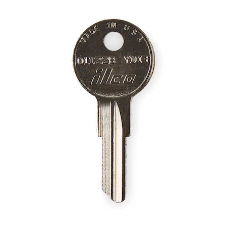 Key Blank, Brass, Yale Lock, PK10 MPN:O1122B-Y103