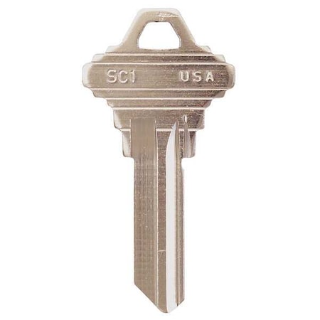 Key Blank, Brass, Type 1145, 5 Pin, PK50 MPN:SC1-NP