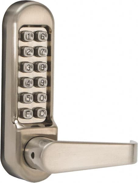 Push-button Lock Lever Lockset for 1-3/8 to 2-1/4