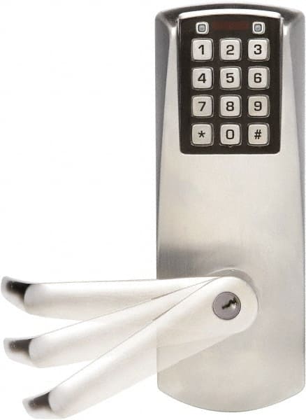 Self Powered Combination Entry with Key Override Lever Lockset for 1-3/8 to 2-1/4
