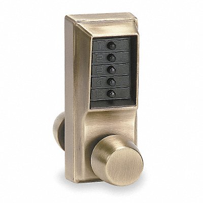 Push Button Lock Entry Antique Brass MPN:1031-05-41