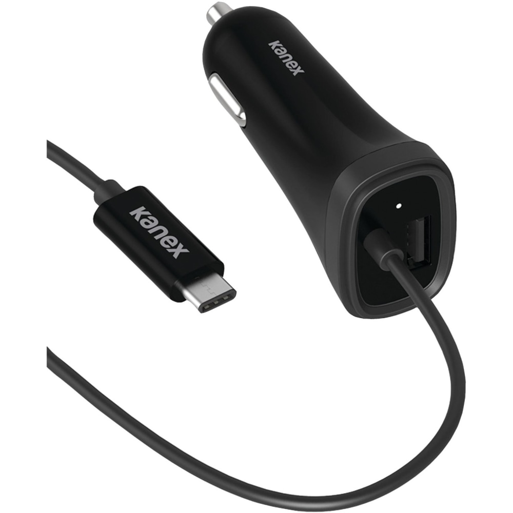 Kanex USB-C Car Charger 1.2 with 1 USB Port - 12 V DC Input - 5 V DC Output (Min Order Qty 3) MPN:K181-1052-BK4F