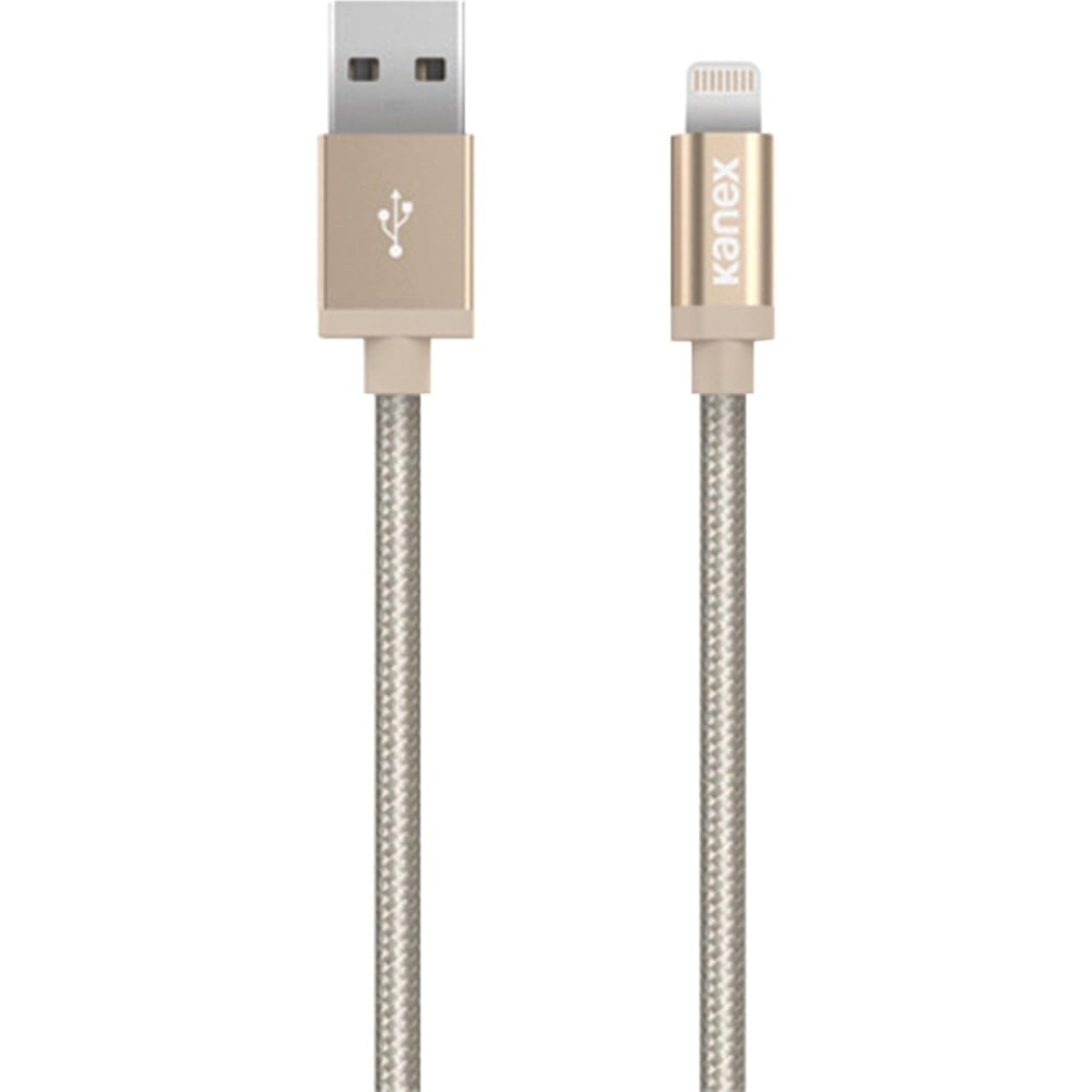 Kanex Sync/Charge Lightning/USB Data Transfer Cable - 6.56 ft Lightning/USB Data Transfer Cable - First End: Lightning - Second End: USB - Gold (Min Order Qty 3) MPN:K8P6FPGD