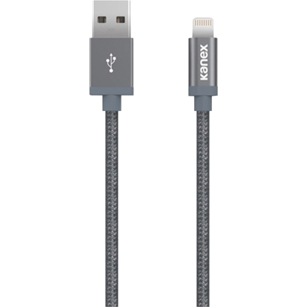Kanex Sync/Charge Lightning/USB Data Transfer Cable - 6.56 ft Lightning/USB Data Transfer Cable - First End: Lightning - Second End: USB - Space Gray (Min Order Qty 3) MPN:K8P6FPSG