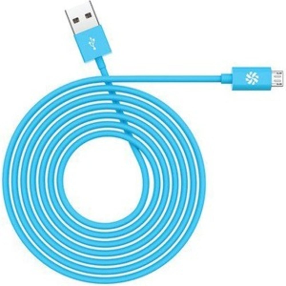 Kanex Micro USB Charge and Sync Cable - 3.94 ft USB Data Transfer Cable for Smartphone, Tablet - First End: 1 x 4-pin USB Type A - Male - Second End: 1 x 5-pin Micro USB Type B - Male - Blue (Min Order Qty 8) MPN:KMUSB4FBL