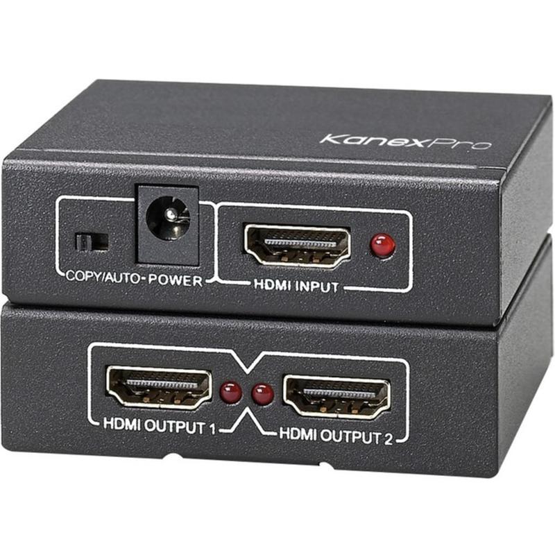 KanexPro 4K UHD HDMI 1x2 Port Splitter - 60 Hz to 60 Hz - 1 x HDMI In - 2 x HDMI Out (Min Order Qty 2) MPN:SP-HD1X24K