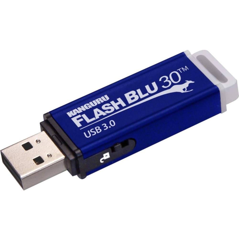 Kanguru FlashBlu30 with Physical Write Protect Switch SuperSpeed USB 3.0 Flash Drive, 32GB MPN:ALK-FB30-32G