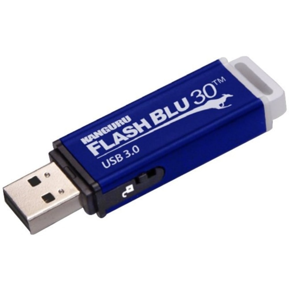 Kanguru FlashBlu30 with Physical Write Protect Switch SuperSpeed USB 3.0 Flash Drive, 64GB MPN:ALK-FB30-64G