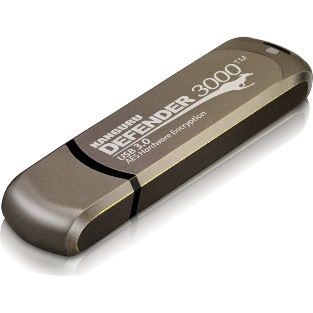 Kanguru Encrypted Defender 3000 - USB flash drive - encrypted - 32 GB - USB 3.2 Gen 1 - FIPS 140-2 Level 3 - TAA Compliant MPN:KDF3000-32G