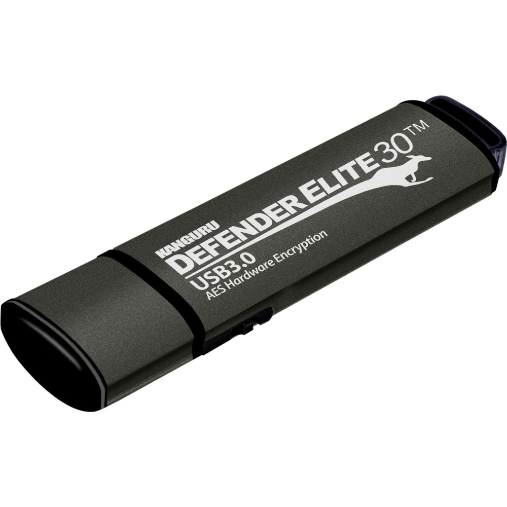 Kanguru Defender Elite30 Hardware Encrypted Secure SuperSpeed USB 3.0 Flash Drive, 16GB MPN:KDFE30-16G