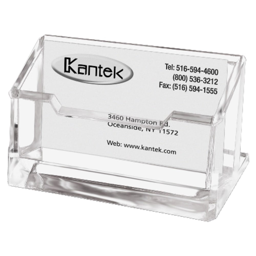 Kantek Acrylic Business Card Holder, 2in x 2 3/8in x 4 1/4in, Clear (Min Order Qty 10) MPN:AD30