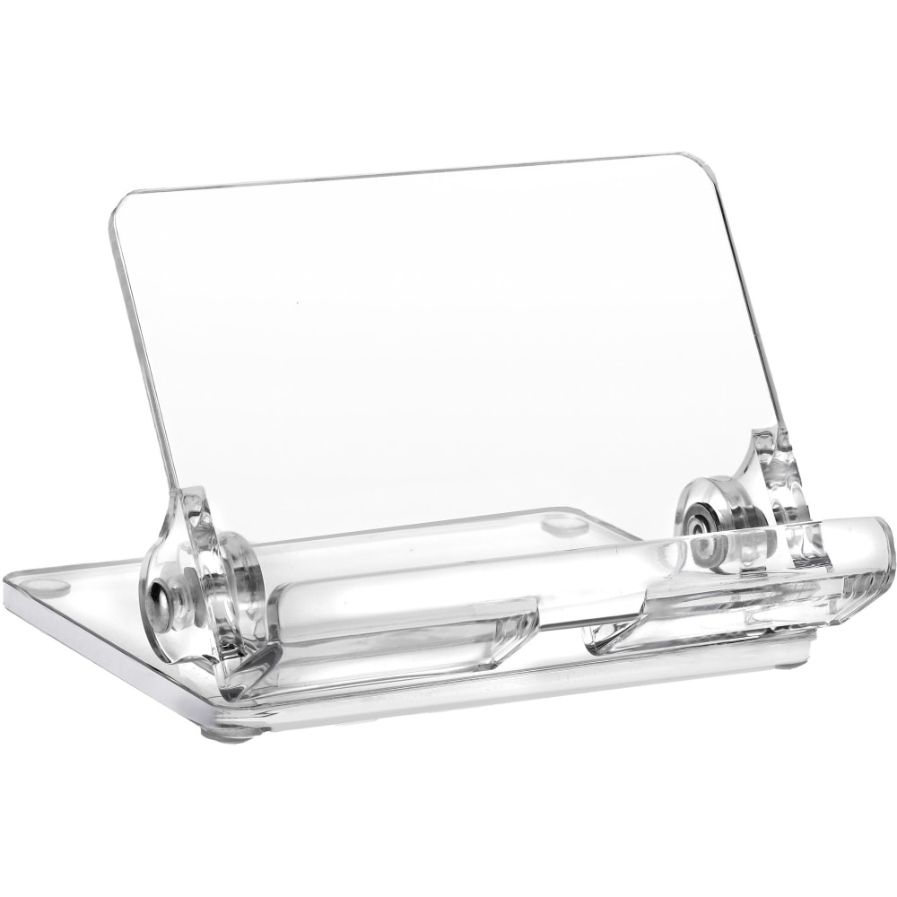 Kantek Mobile Phone Stand - Portrait, Landscape - Acrylic - Clear - Adjustable Angle, Foldable, Non-skid Feet - 1 Each MPN:ATS600