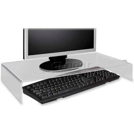 Kantek AMS300 Acrylic Monitor Stand/Keyboard Storage Clear AMS300