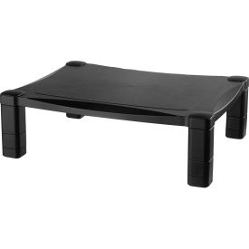 Kantek MS400 Single Level Height Adjustable Monitor Stand Black MS400