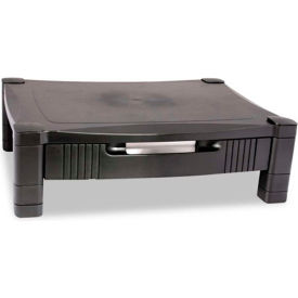 Kantek MS420 Single Level Height Adjustable Monitor Stand With Drawer Black MS420