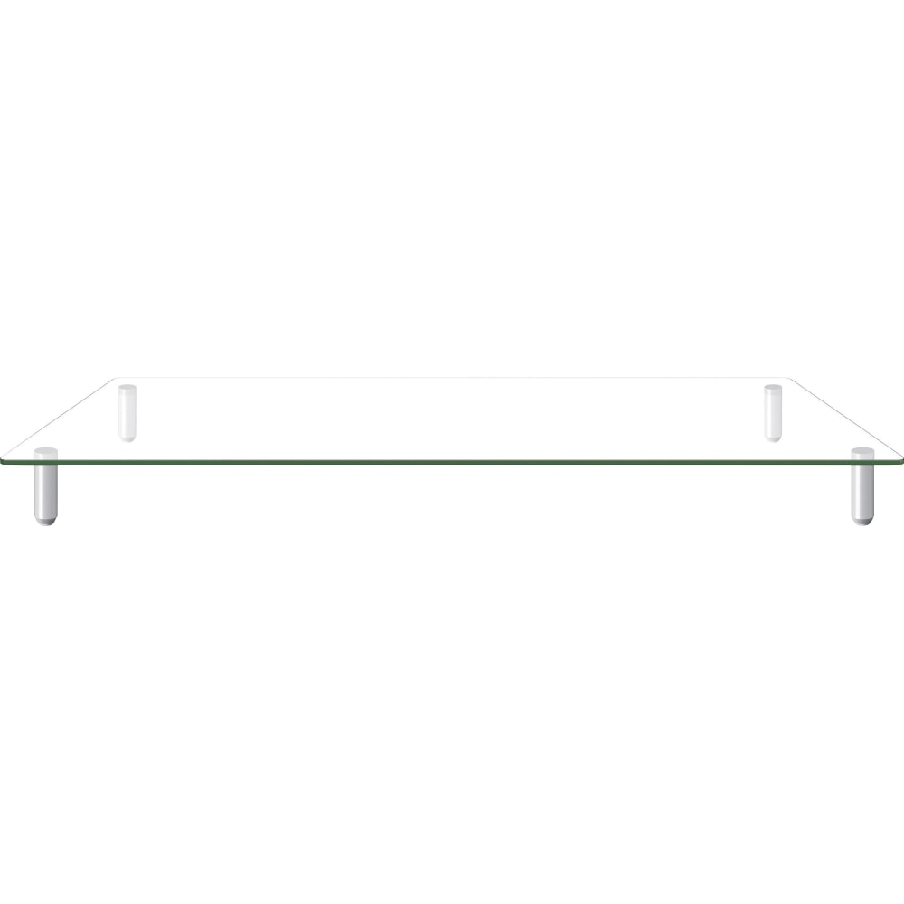 Kantek Glass Monitor Riser - 60 lb Load Capacity - 3.3in Height x 39.4in Width x 10.2in Depth - Desktop - Tempered Glass - Clear (Min Order Qty 2) MPN:MS380