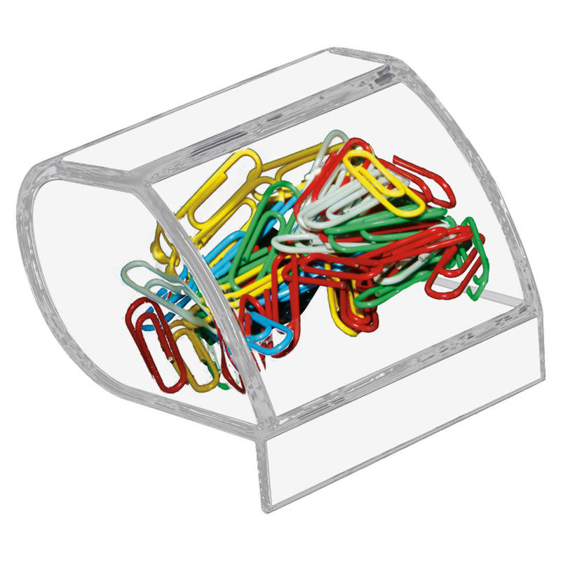 Kantek Acrylic Paper Clip Holder, 3in x 2 3/4in x 3 1/2in, Clear (Min Order Qty 8) MPN:AD40