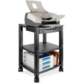 Kantek 3-Shelf Mobile Printer/Fax Stand Black PS540