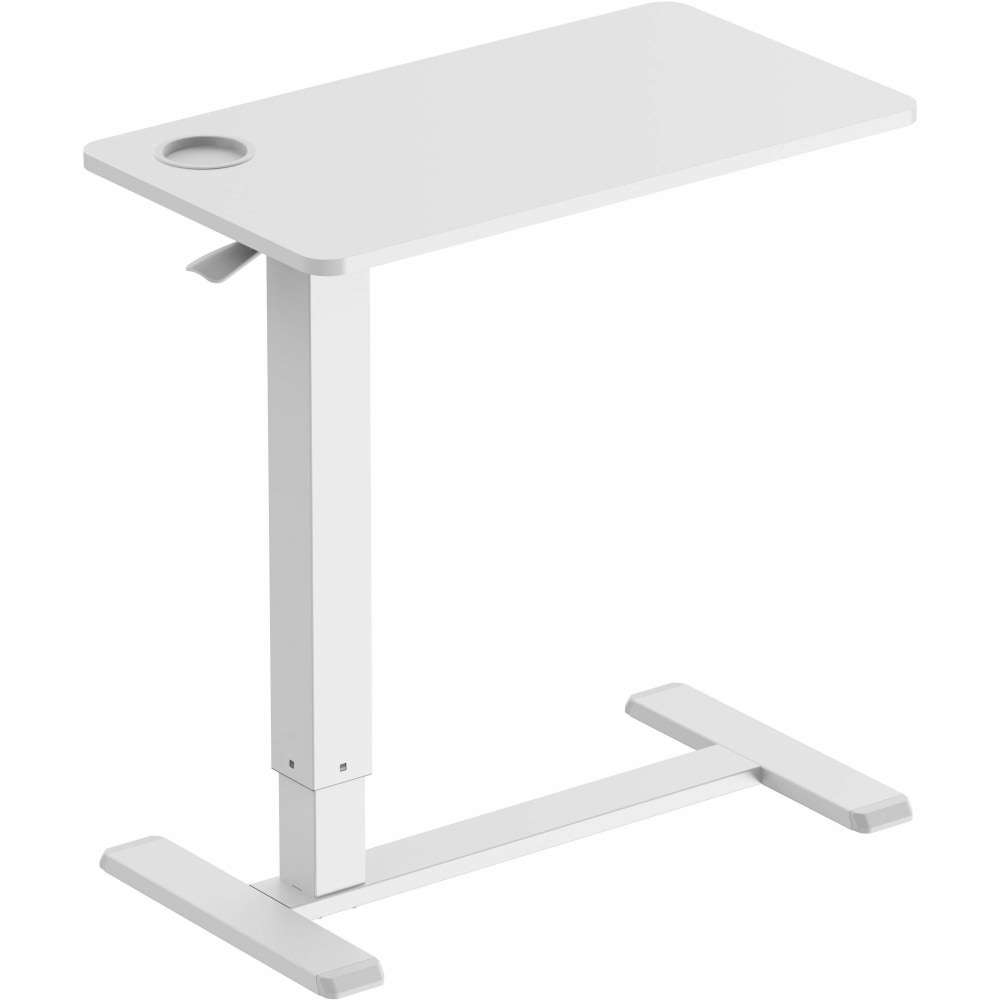 Kantek Mobile Pneumatic-Lift Side Desk/Table - Laminated Top - 15 lb Capacity - Adjustable - 28in Table Topx 15.70in Table Top Depth - STS500W MPN:STS500W