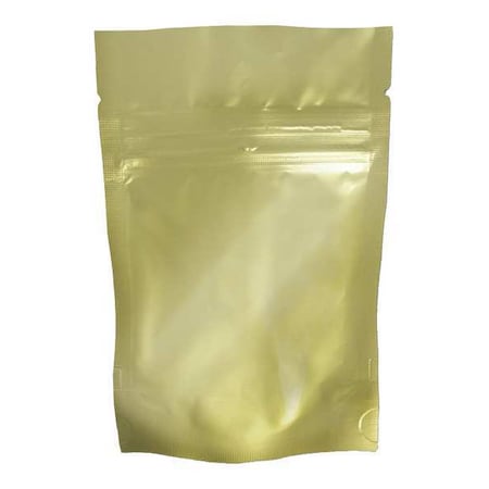 Stand-Up Pouch, Zip Seal, 6 in L, 4 in W, 4.5 mil Thick, Foil, Polyethylene Terephthalate (PET) MPN:SP4-801EZ-500