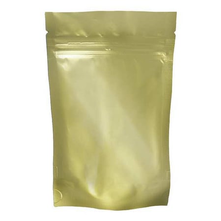 Stand-Up Pouch, Zip Seal, 8 in L, 5 in W, 4.5 mil Thick, Foil, Polyethylene Terephthalate (PET) MPN:SP5-801EZ-500