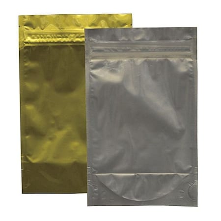 Stand-Up Pouch, Zip Seal, 10 1/2 in L, 6 1/2 in W, 4.5 mil Thick, Black, Clear MPN:SP6-803EZ-500