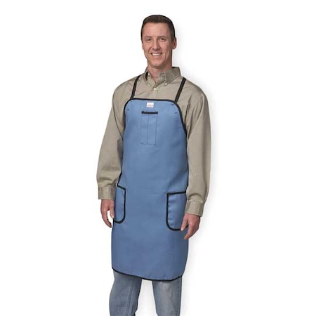 Shop Apron, Cotton, Blue, 35 1/2 in, Universal MPN:524MB