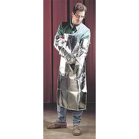 Aluminized Apron, Rayon ( 16 oz ), 48 in Length, Silver MPN:728AR