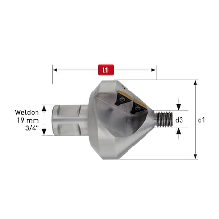 Countersink, 82 Degree, Weldon, 4 Carbide MPN:201776045