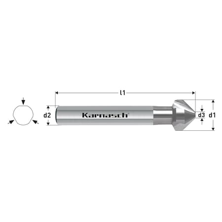 Hss-Xe Countersink, 82 Degree, 3 Flat Si MPN:201780060