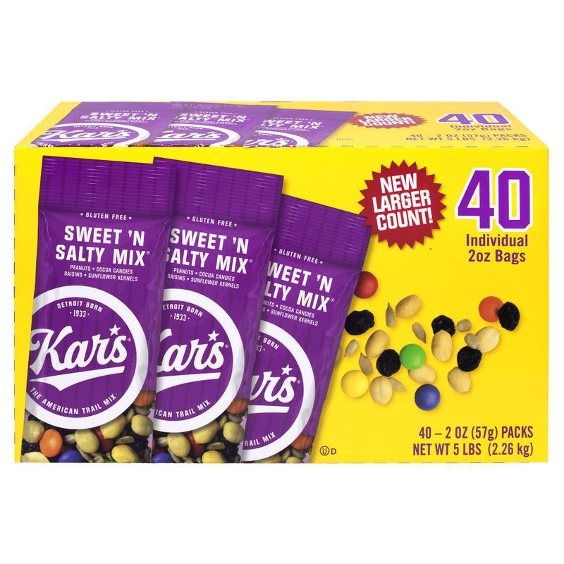 Kars Sweet N Salty Trail Mix, 2 Oz, Box Of 40 Packs MPN:8358