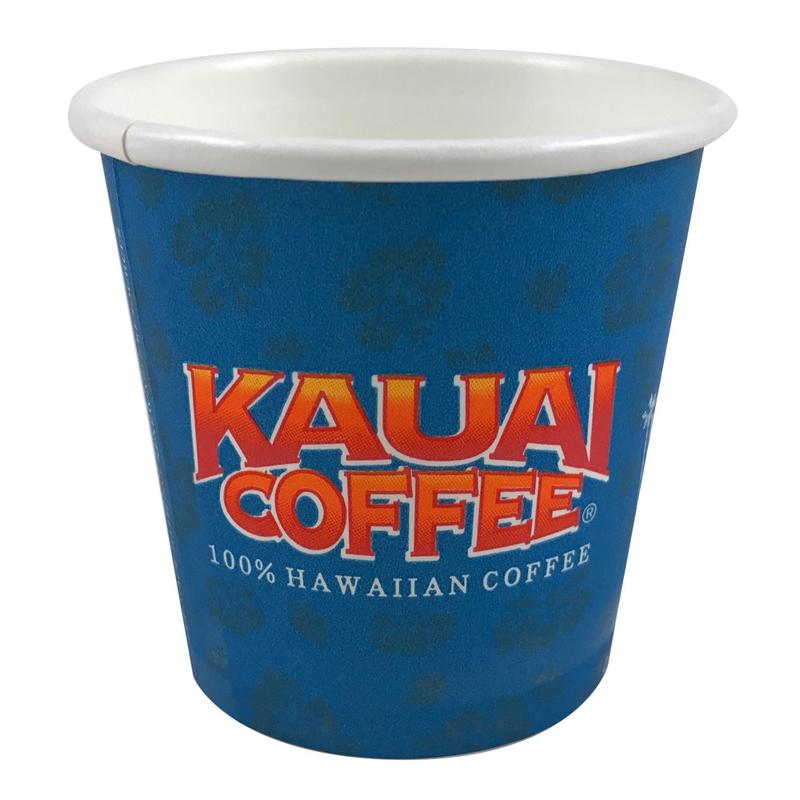 Kauai Coffee Paper Cups With Lids, 4 Oz, Blue, Case Of 1,000 (Min Order Qty 2) MPN:KC4OZHOTCUP