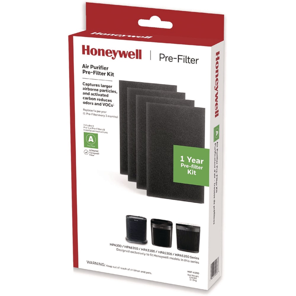 Honeywell Pre-Cut Carbon Pre-Filter, Box of 4 Filters MPN:HRFA300