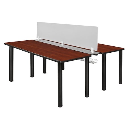 Kee Benching Systems, Black, Cherry, Wood, Metal MPN:MBSPD6024CHBPBK