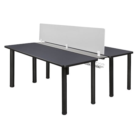 Kee Benching Systems, Black, Grey, Wood, Metal MPN:MBSPD6024GYBPBK