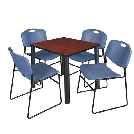 Kee Square Table & Chair Set, Wood, Metal, Polypropylene Top MPN:TB3030CHBPBK44BE