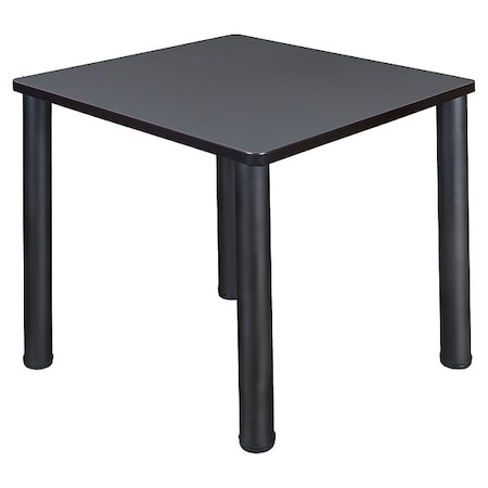Kee Square & Round Tables, Wood, Metal Top, Grey MPN:TB3030GYBPBK