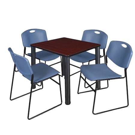 Kee Square Table & Chair Set, Wood, Metal, Polypropylene Top MPN:TB3030MHBPBK44BE