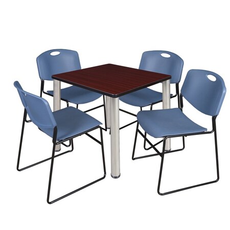 Kee Square Table & Chair Set, Wood, Metal, Polypropylene Top MPN:TB3030MHBPCM44BE