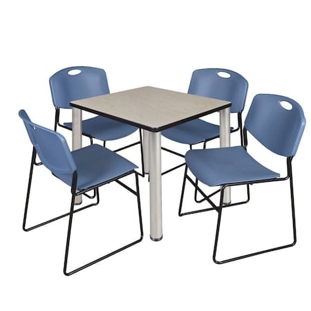 Kee Square Table & Chair Set, Wood, Metal, Polypropylene Top MPN:TB3030PLBPCM44BE