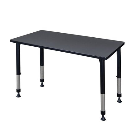 Rectangle Tables > Height Adjustable > Rectangular Classroom Tables, 42 W, 30 L, 23-34 H, Gray MPN:MT4230GYAPBK