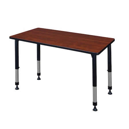 Rectangle Tables > Height Adjustable > Rectangular Classroom Tables, 48 W, 24 L, 23-34 H, Cherry MPN:MT4824CHAPBK